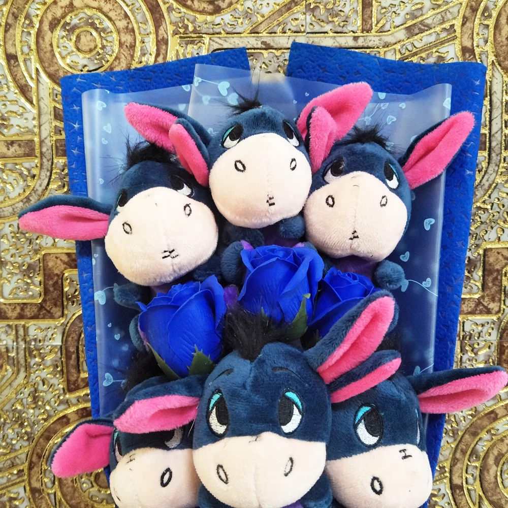 BOLAFYNIA Eeyore dokey плюшевые игрушки мыло цветок букет мягкие плюшевые букеты на День святого Валентина День рождения рождественские подарки