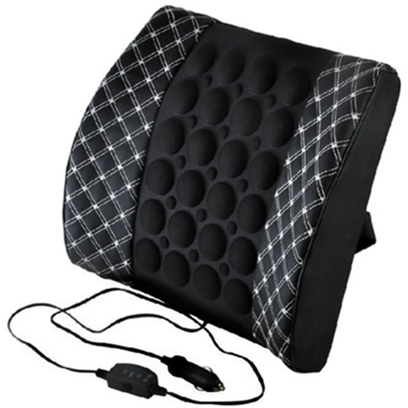 Модная автомобильная электрическая массажная подушка, поясничная Массажная подушка для спины автомобиля, поясничная подушка для автомобиля Suv