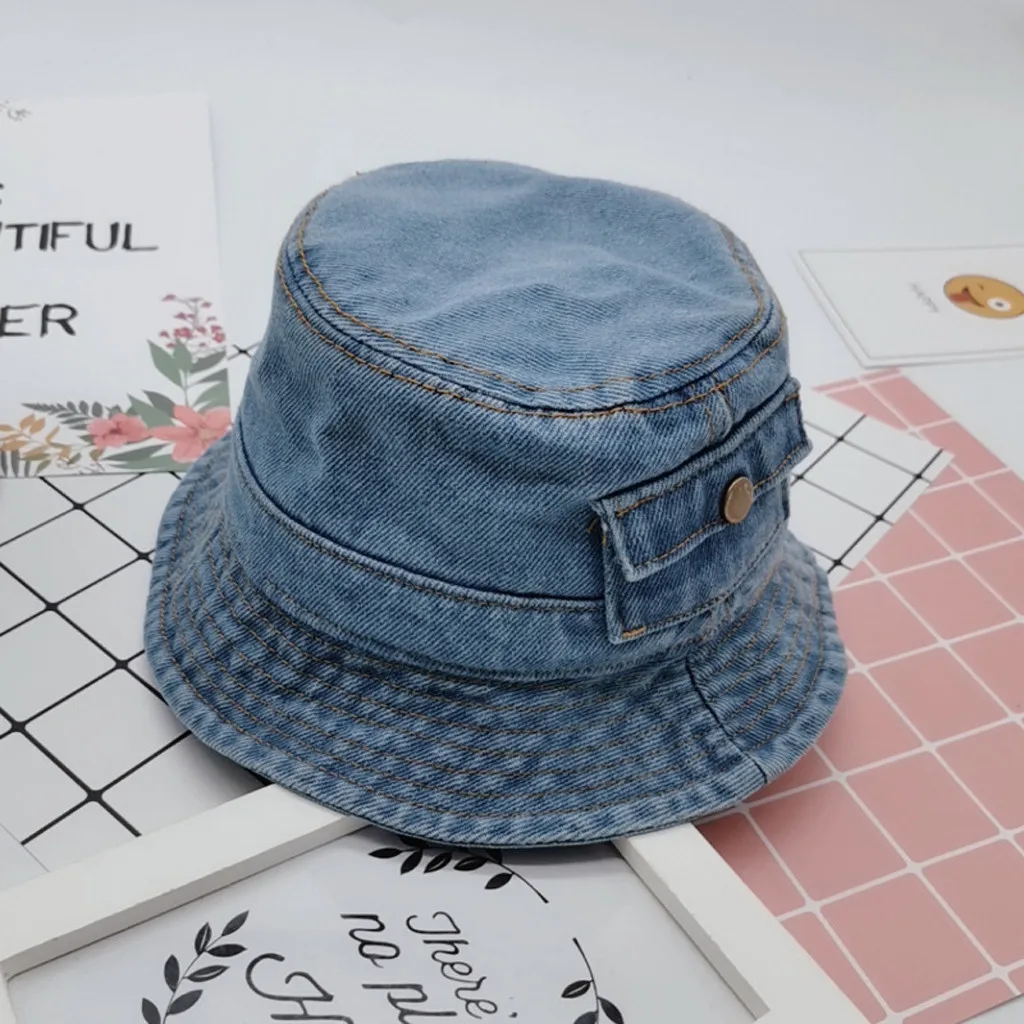 denim baby hat