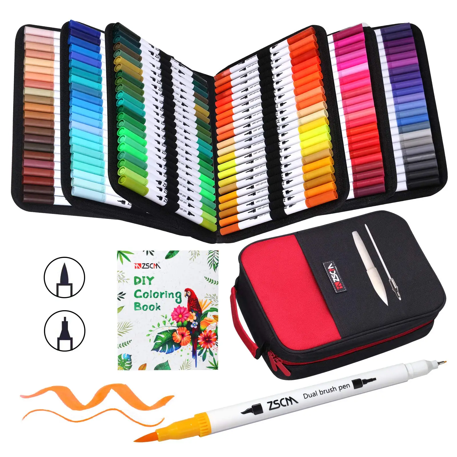 Ohuhu-Ensemble de marqueurs d'art avec pointes pour touristes, stylo pour  document à eau, pinceau pour peinture et dessin, fournitures scolaires -  AliExpress