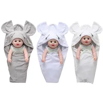 

Cartoon Squint Sleeping Bag Soft Polyester Cotton Comfortable Rabbit Hooded Baby Swaddling Towel Bath Towel Nap Blanket