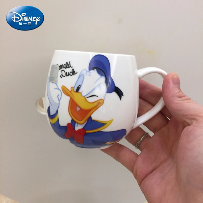 300ML Disney Mickey Mouse Minnie Mouse Coffee Mugs Cute Cartoon Donald Milk Mugs Creative Fashion Mugs Handle Kids Water Cup - Image 4
