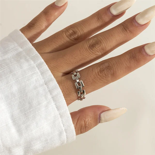 Exaggerated Cuban Chunky Thick Chain Necklace Women High Quality Big Iron Metal Silver Color Necklace Neck Jewelry Steampunk Men Silver Color 6