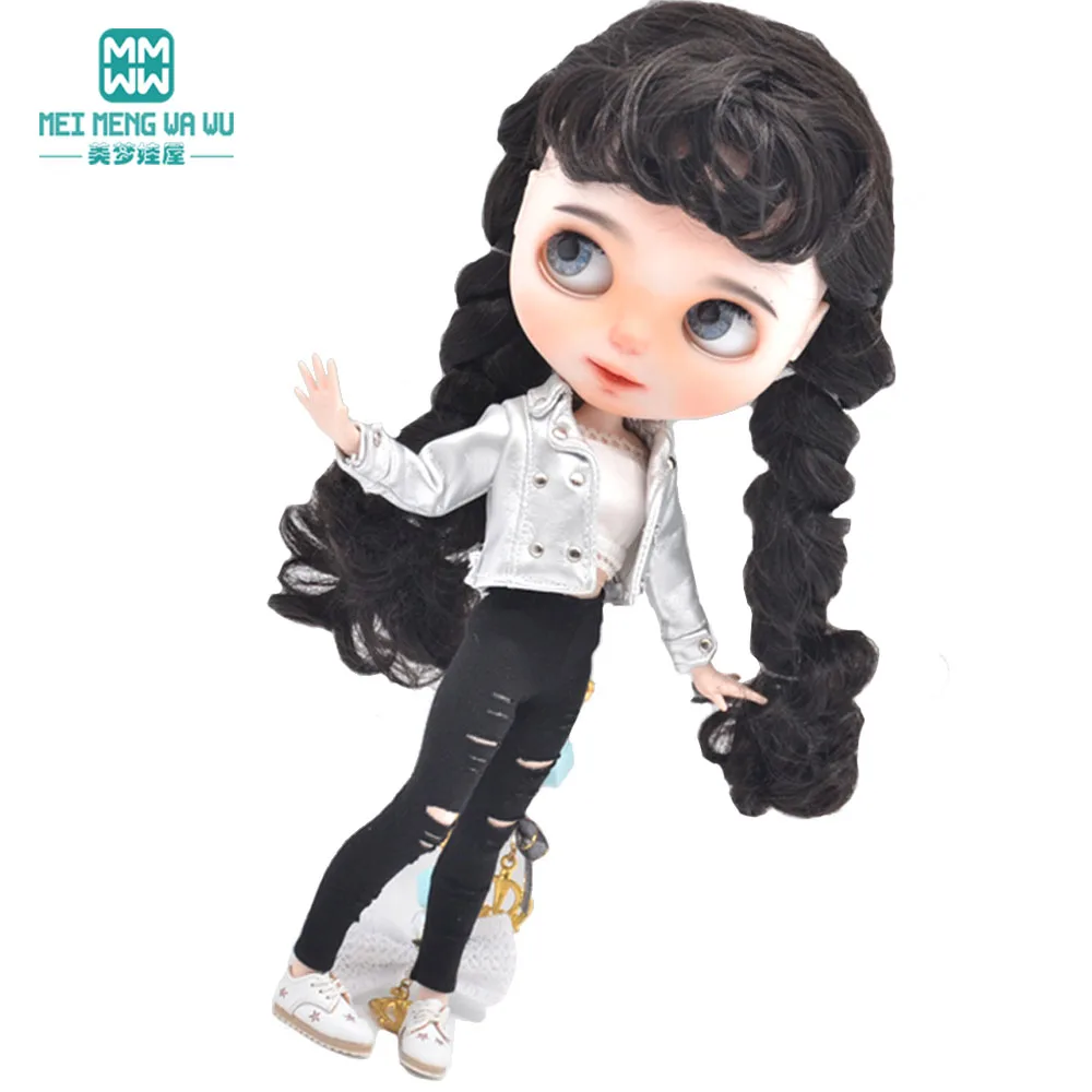 Leather Jacket For 28-30cm Azone 1/6 doll accessories doll clothes doll clothes accessories doll accessories