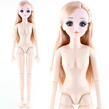 60 см кукла BJD с DIY Макияж обнаженное тело девушка мульти-шарнир 4D моделирование ресниц для девочек подарок Горячая Распродажа