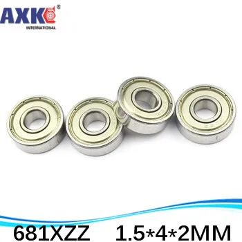 

500pcs free shipping thin wall deep groove ball bearing 681XZZ 1.5*4*2 mm