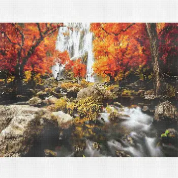 

Diamond Painting Diy 5D Set Cross Stitch Waterfall Mangrove Embroidery Art Decor Gifts Craft Art
