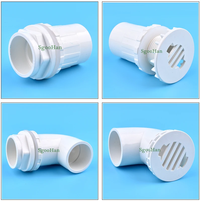 

1PC ID 20~50mm PVC Pipe Aquarium Fish Tank Drainage Connectors Overflow Thread Home DIY Irrigation Water Tank Supply Tube Joint