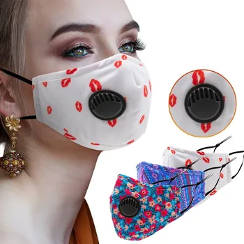 

The New Printed Cotton Mask With Breathing Can Add Filter Anti-smog Breathable Washable Cloth Face Mask Reusable Mouth