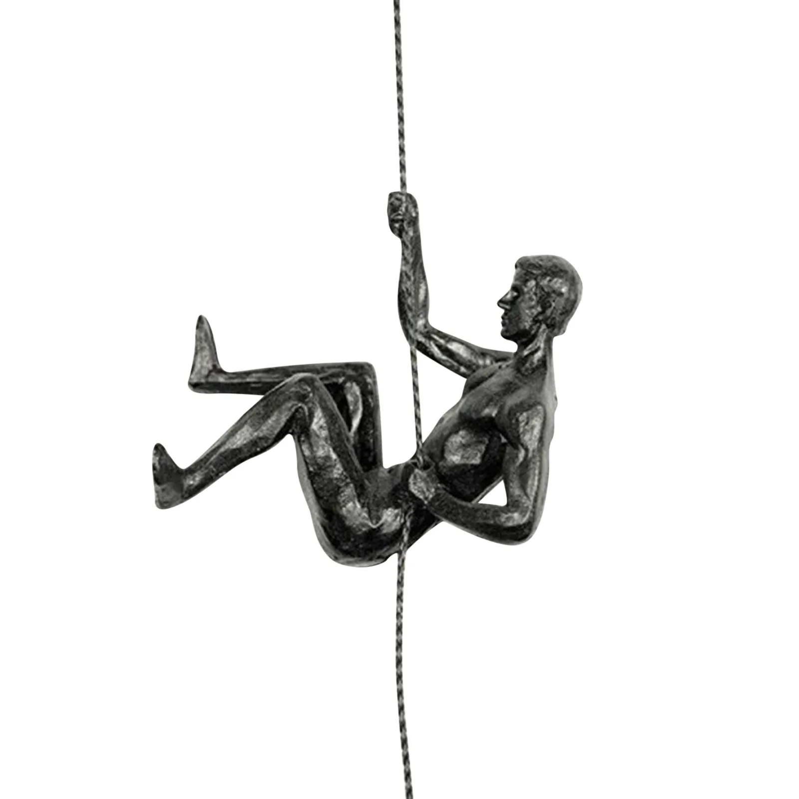 Ornament Crafts Resin Crafts Resin Ornaments Climbing Man Resin Iron Wire Wall Hanging Decoration Nordic Creative Art Background Wall Sculpture Retro Present Statue Decor