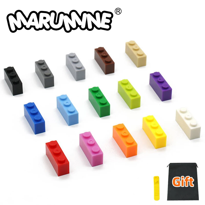 Кубики MARUMINE 150 шт./лот 1x3 классические обучающие игрушки для детей базовые блоки MOC