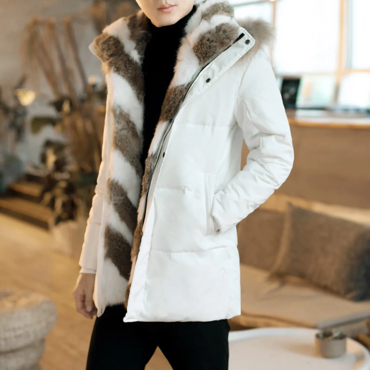 Deals 2019 premium brand Fashion Men's keep warm winter Add down jackets/Male High quality hoodie Casual jackets Plus size S-5XL