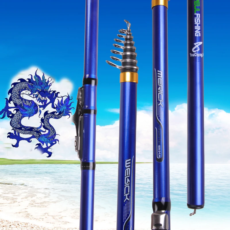 Carbon fiber 3.6M 4.5M 5.4M 6.3M Spinning Fishing Rod M Power Telescopic Rock Fishing Rod Carp Feeder Rod Surf Spinning Rod 5