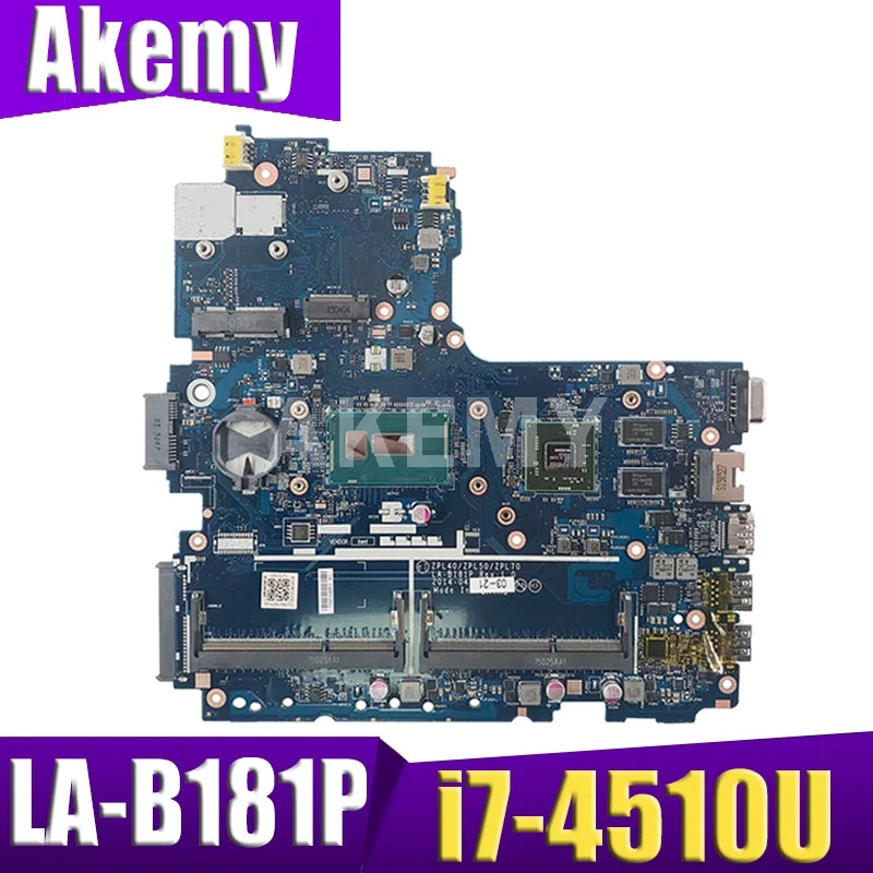 Akemy для For HP Probook 470 G2 LA-B181P 768401-001 SR1EB i7-4510U 216-0858030 материнская плата Полная проверка