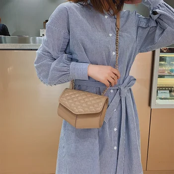 

Solid Color PU Leather Mini Chain Crossbody Bags For Women 2019 Brand Designer Shoulder Messenger Bag Lady Travel Handbags