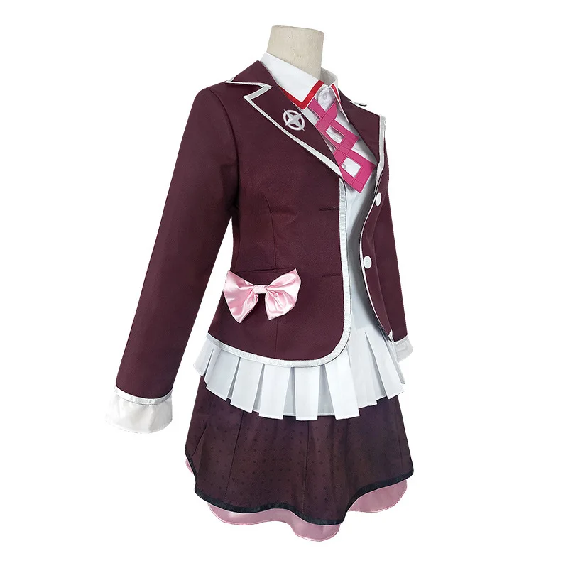 Costume Utsugi Kotoko Cosplay Wig and JK Uniform Danganronpa Another Episode Pink Long Hair Halloween Woman Party Clothes0 (4)