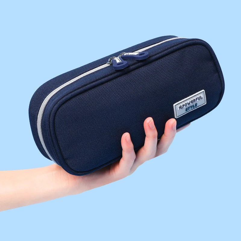 Creative Canvas Exquisite Pencil Case Teenager Cute Pen Case Large Capacity Pencil Bag School Stationery Supplies