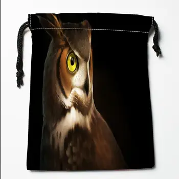 

Custom Owl (1) Drawstring Bags Printing Fashion Travel Storage Mini Pouch Swim Hiking Toy Bag Size 18x22cm#20200611-25