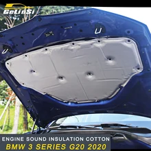 Gelinsi Автомобильный капот двигатель брандмауэр коврик накладка Deadener интерьер теплоизоляция хлопок для BMW 3 серии G20