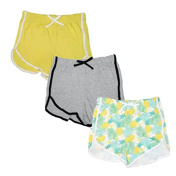 

Child Girls 3 Piece Workout Stylish Drawstring Yoga Pants Sports Shorts Fashion Kids Beach Short Sports Pants Baby