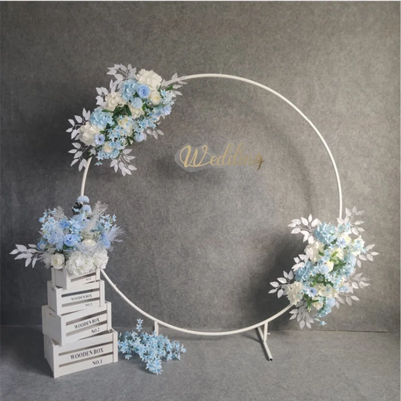 

Customized wedding props large iron ring arch background single pole round flower door outdoor lawn wedding flower door shelf