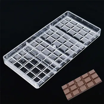 

Real Polycarbonate Chocolate Bar Mold Eco-friendly Plastic Baking Pastry Mould Cozinha Kitchen Pastry Tools
