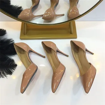 

Ins Fashion Women's Pumps Genuine Leather Women's Shoes Sexy Pointed Toe High Heels Pumps Luxury Brand Thin Heels Shoes 34-42