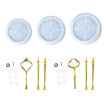 

1 Set Crystal Epoxy Resin Mold Three-layer Round 3D Fruit Tray Casting Silicone Mould DIY Crafts Ornaments Making Tool