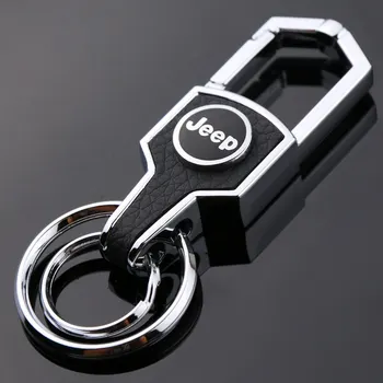 

Alloy Car Key Ring Keychain Auto Emblem For Jeep Wrangler Grand Cherokee Renegade Compassr Patriot CJ YJ TJ Key Case Decoration