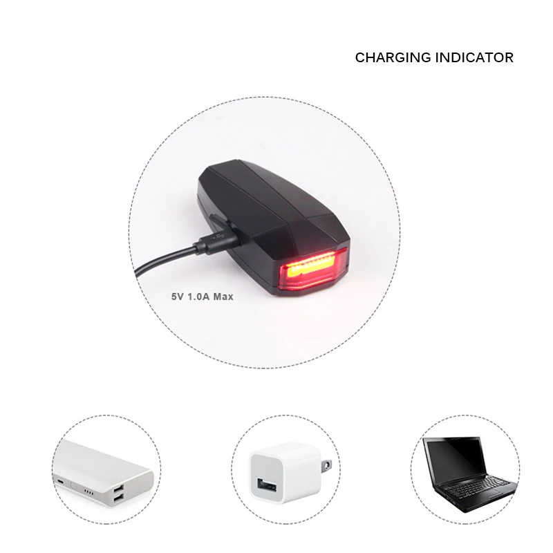 Bicycle Tail Bell Light Practical Bicycle Alarm Light Cycling Taillight Horn Anti-Theft Safe Accessories Warning Taillight