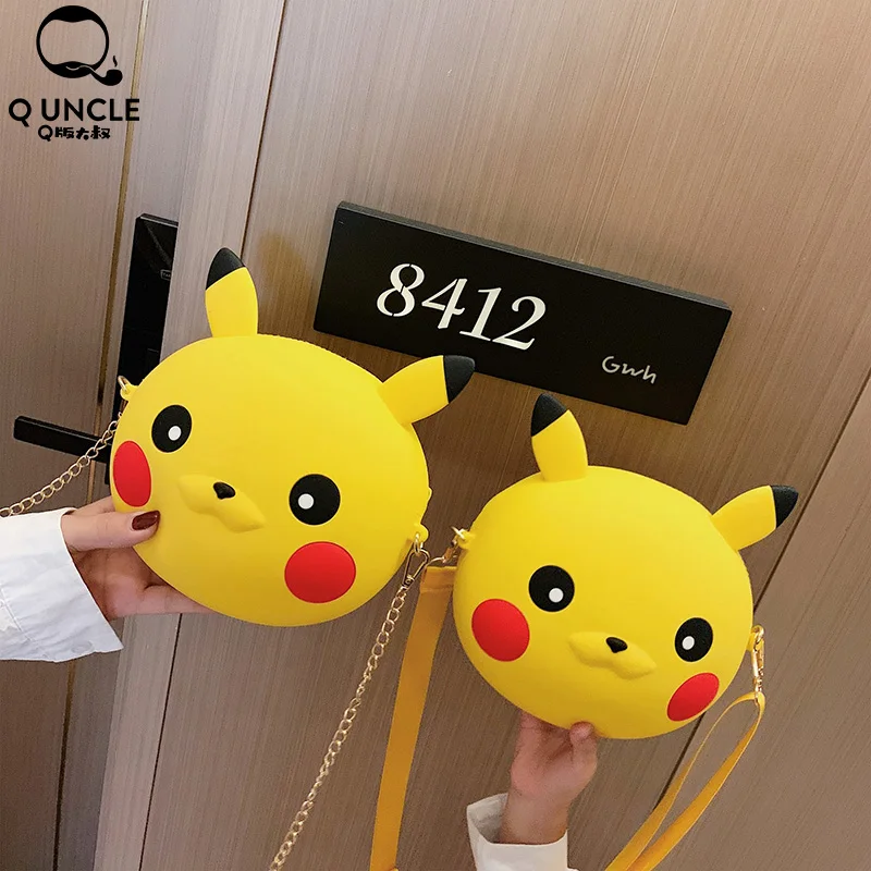 

Q UNCLE Luxury Interesting Bucket Bgas Zipper Silica Gel Crossbody Bags Chain Wide Shoulder Strap Shoulder Bags For Girls Gifts