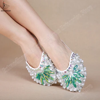 

Women Shoes Foot Thong Flats Dance Socks bead Sequins Toe Pad Professional Belly Dance Care Tool Foot