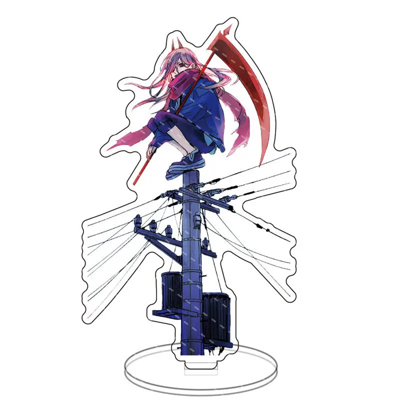 New Anime Chainsaw Man Cosplay Denji Pochita Makima Power Beam Angel Acrylic Stand Fan Gifts Collection Props