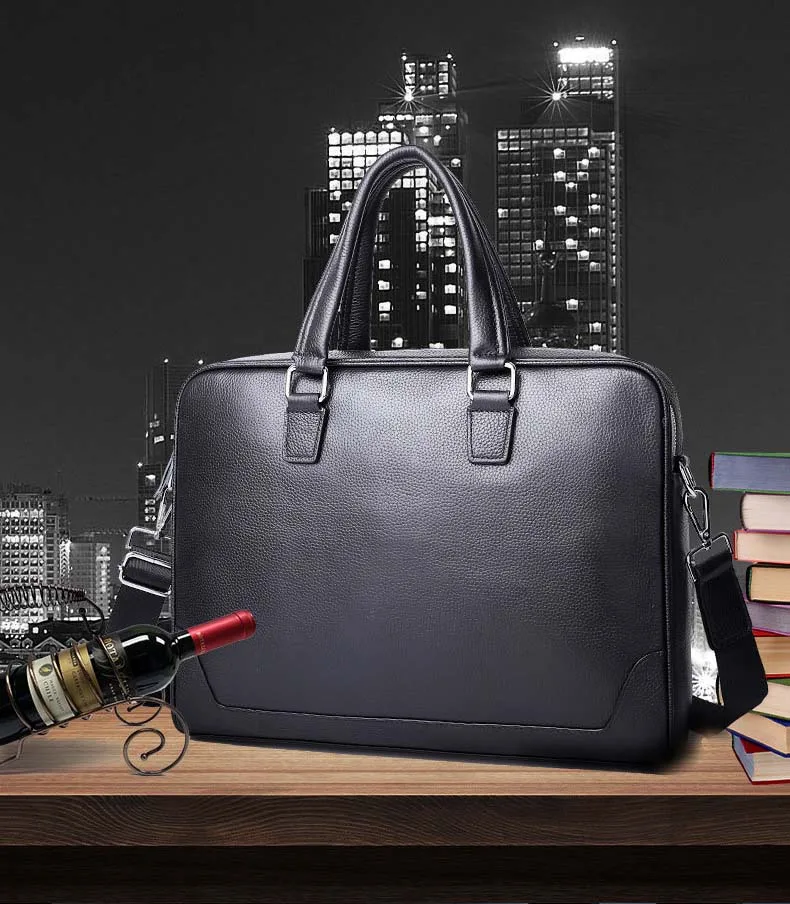 HERDER кожаная сумка для ноутбука, деловая сумка, кожаная мужская сумка-мессенджер, дорожная мужская сумка, кожаный портфель