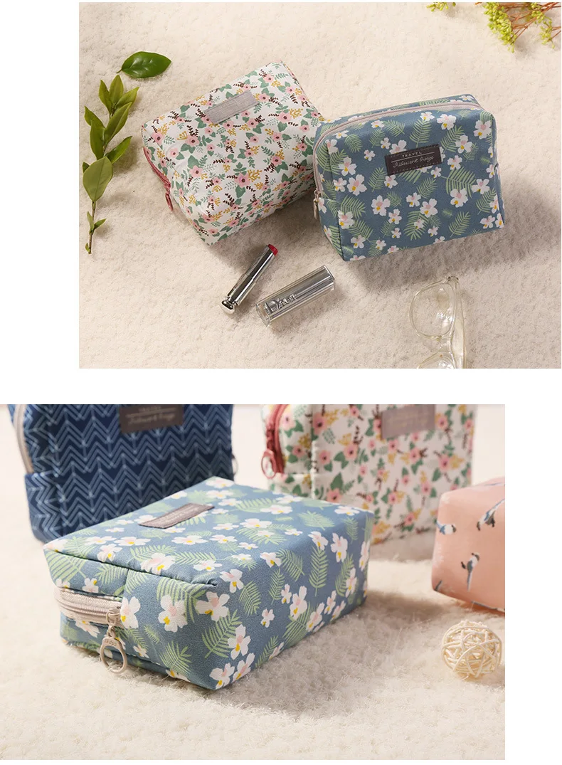 New Style Travel Wash Bag Waterproof Fashion Cotton Makeup Bag South Korea Mini Cute Cosmetics Storage Bag