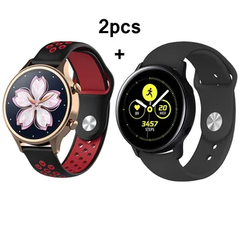 

20mm Watch Band For Samsung Galaxy Active 2 44mm 40mm 42mm Bracelet Silicone Wristband Youth Sports Strap