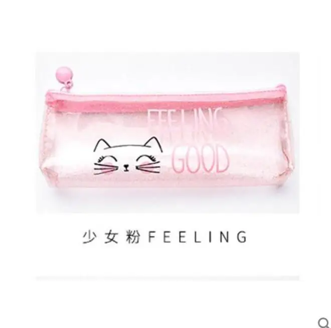 Feeling Good Cat водонепроницаемый пенал для хранения канцелярских принадлежностей Органайзер чехол для карандашей школьные принадлежности студенческий приз - Цвет: 04