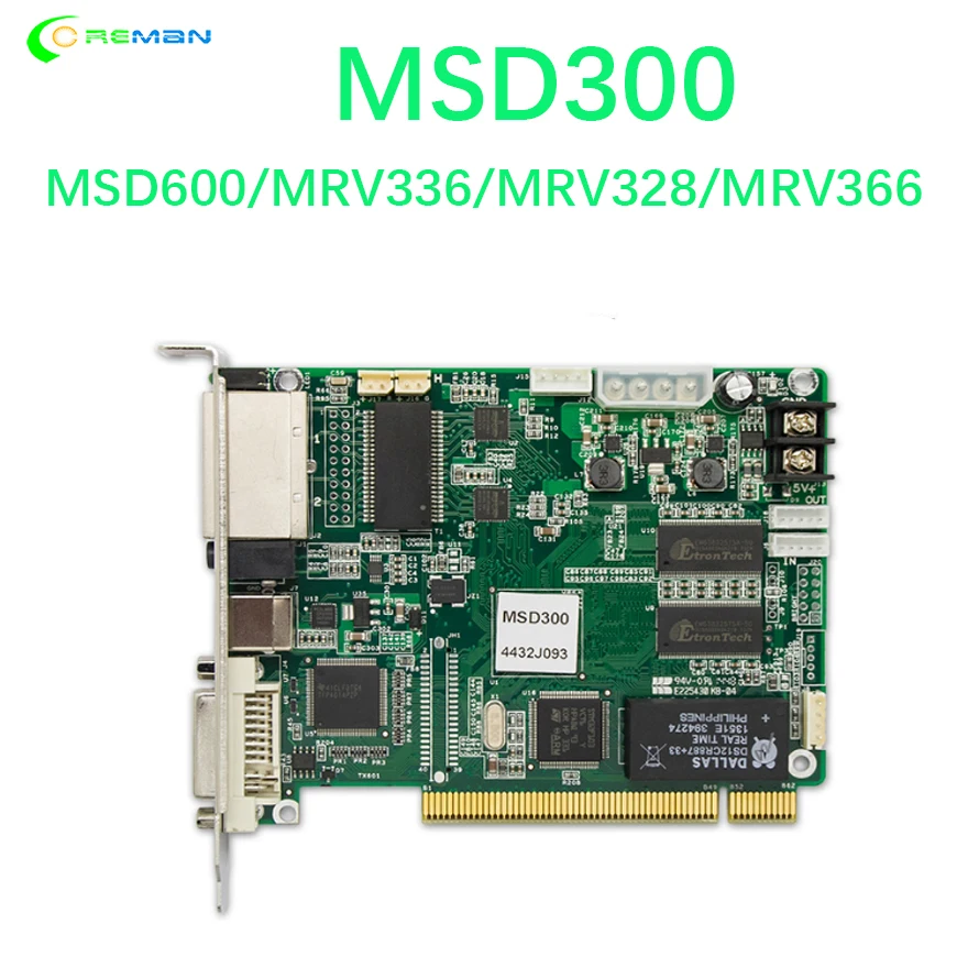 Высокое обновление nova отправка карты msd300 msd600 контроллер видеокарты арендный светодиодный дисплей rv336 rv366 mctrl300