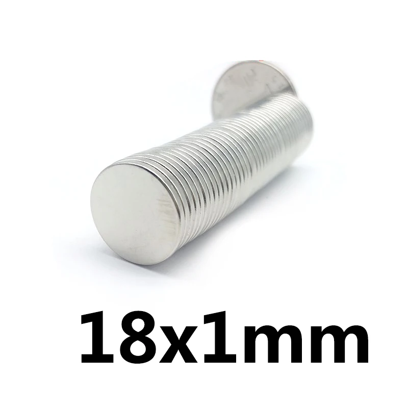 

500/1000/1500pcs 18x1mm Super strong sticking neo neodymium magnets N35 permanent magnet 18*1mm