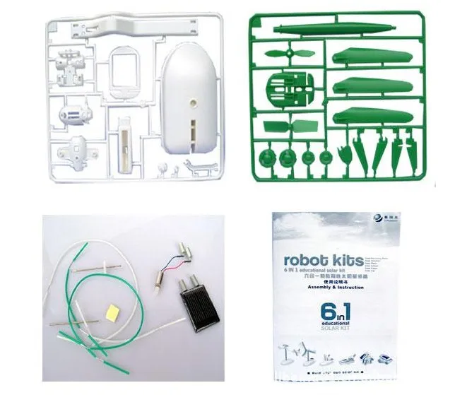 Игрушка с солнечной батареей, игрушка с шестью в одном, креативная научная и образовательная игрушка