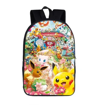 

Pocket Monster School Bag Ash Ketchum/Pikachu School Backpacks Girls Boys Toddler Bag Kids Book Bags Anime Pokemon Backpack