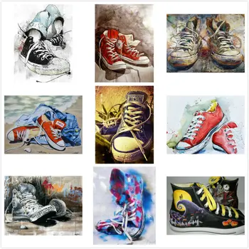 

Diamond Mosaic pattern Diy Diamond Embroidery cross stitch kits 5D Diamond painting cloth shoes full square drill rhinestone