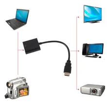 HDMI to VGA Adapter цифро аналоговые аудио и видео кабель преобразователя HDMI VGA разъем для PS4 портативных ПК Chromebook ТВ коробка