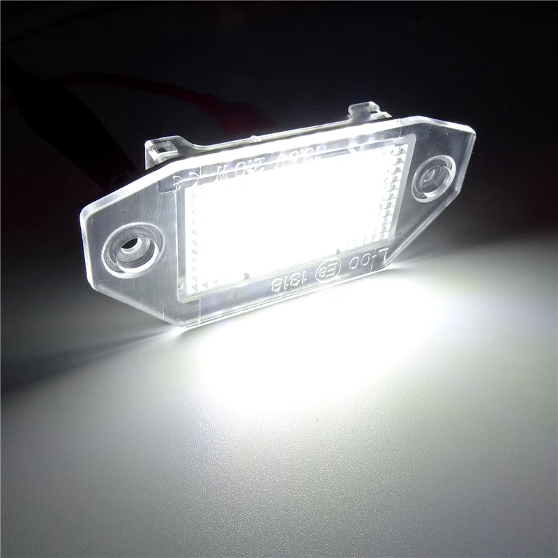 2 предмета номер Подсветка регистрационного номера автомобиля Led Подсветка регистрационного номера лампы для Ford Mondeo MK3 2000-2007 4/5 двери дневные ходовые огни 12V Белый 24SMD