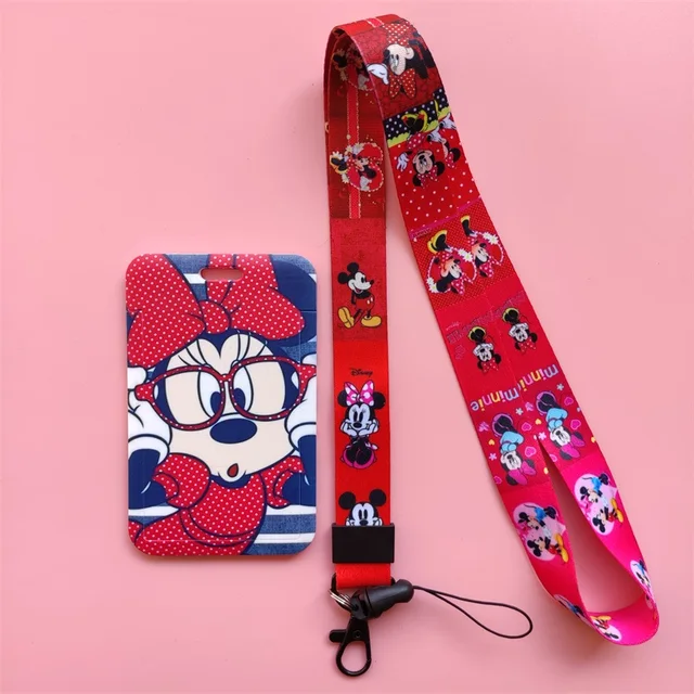 Disney Mickey Mickey Mouse Lanyards Keychain Badge Holder ID Card Pass ...