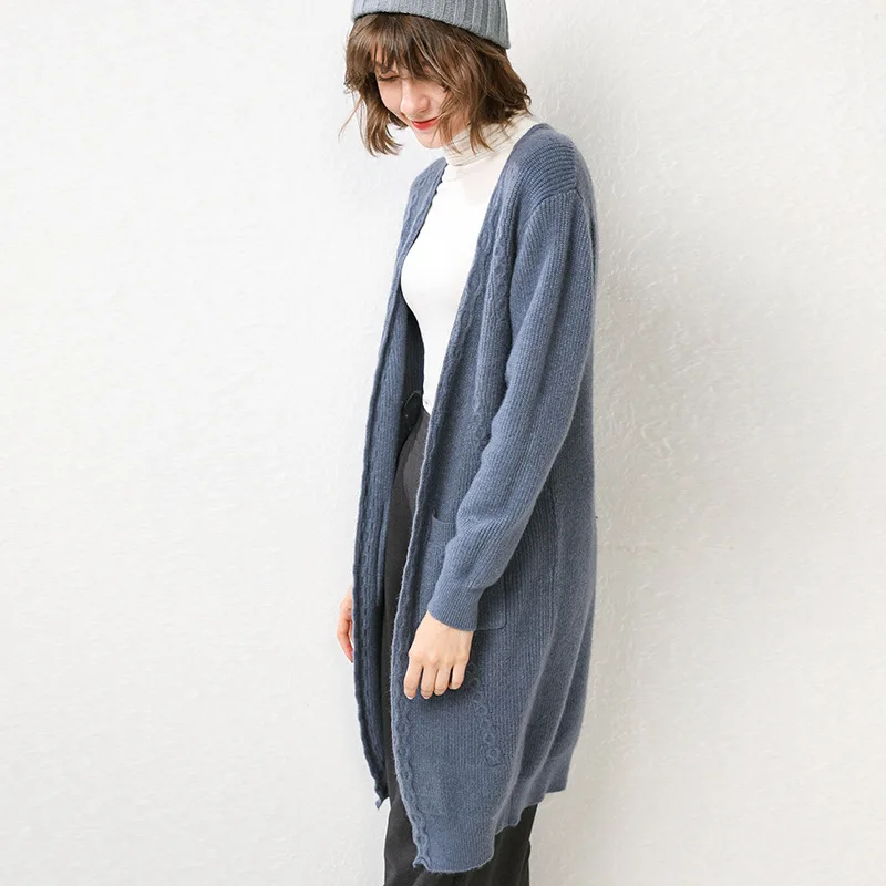 #^Special Price Women's Sweater Cardigan 2019 Autumn and Winter Women's Sweater Cardigan Long New Knitted Sweater Large Size Sweater Coat