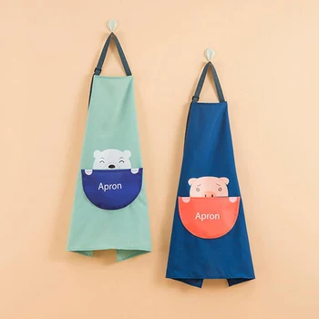 

Cartoon Pig Printed Kitchen Apron Polyester Sleeveless Man Women Chef Cooking Aprons Kitchen Accessories 65*68cm
