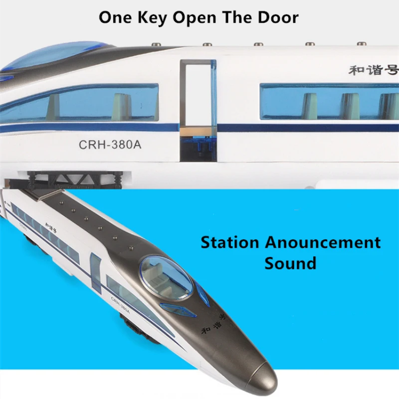 115CM Length Real Restore Simulation High Speed RC Train One Key Open Door Station Anouncement Sound Subway Model Children's Toy 2