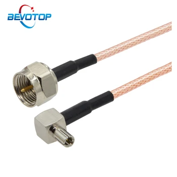 

10pcs F Male to TS9 Male Right Angle Plug RG316 RF Coaxial Extension Cable Antenna TS9 to F Pigtail Jumper Cable Wholesales