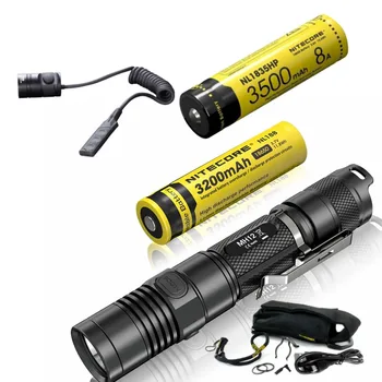 

SALE NITECORE 1000Lumen MH12 MH12W XM-L2 U2 LED Rechargeable Flashlight Search Rescue Portable Torch 18650 Battery + RSW1